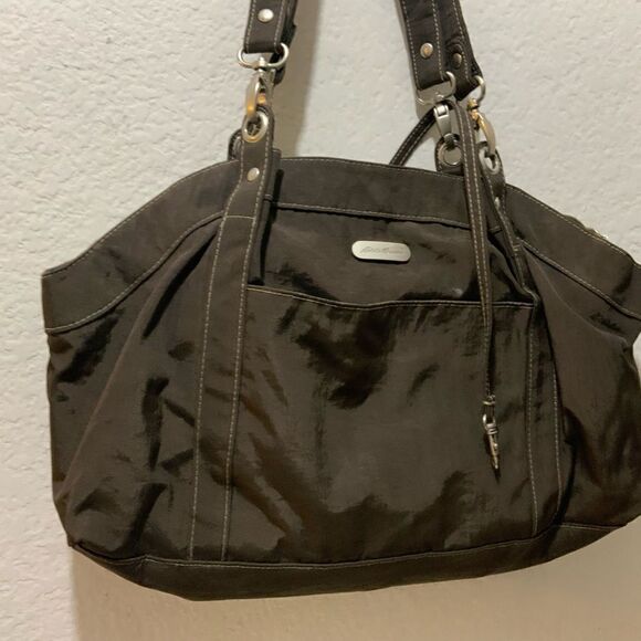 EDDIE Bauer bag brown color nylon double handles multiple pockets - Picture 3 of 11